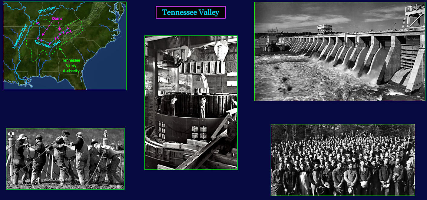 TVA: Tennessee Valley Authority, 1930s map